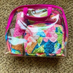Vera Bradley Iconic 4 Piece Cosmetic Set - Superbloom